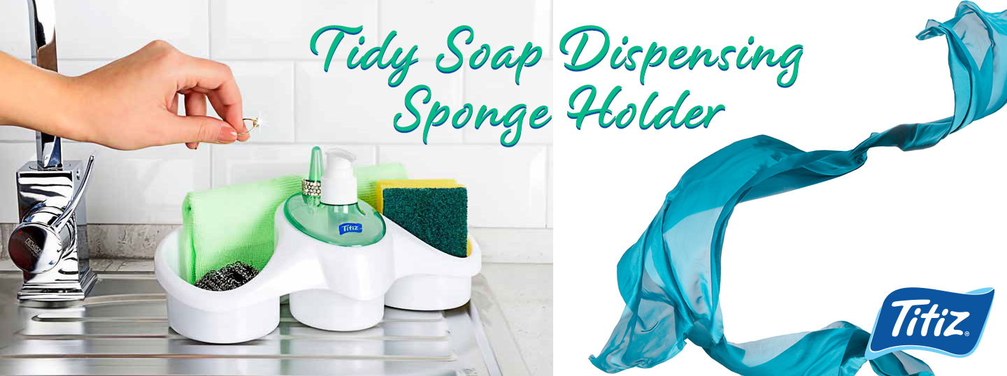 Titiz soap dispensing sponge holder